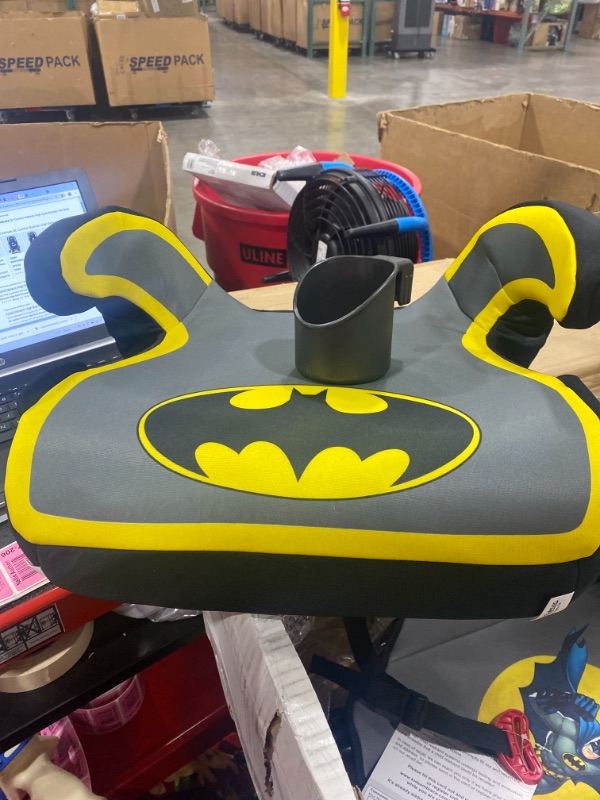 Photo 3 of Kids Embrace DC Comics Batman High Back Booster Car Seat, Black/Yellow