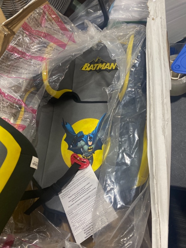 Photo 2 of Kids Embrace DC Comics Batman High Back Booster Car Seat, Black/Yellow