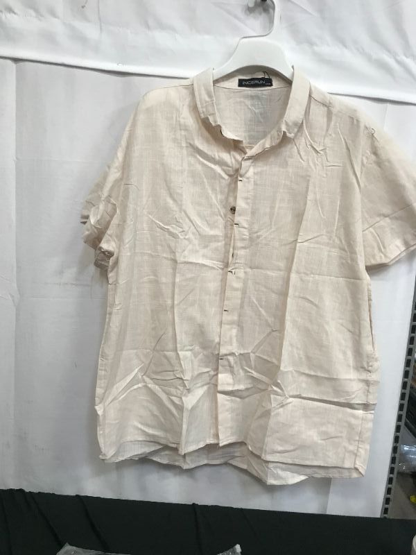 Photo 2 of Beige short sleeve button up sz XXXL