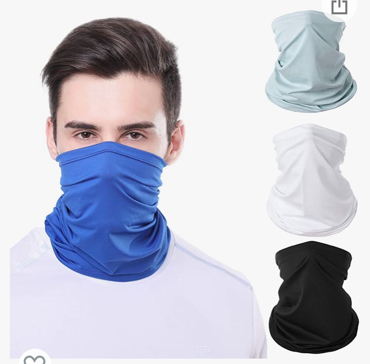 Photo 1 of Geechen Unisex Bandana Neck Gaiter  4 Pieces Multifunctional Face Mask Women Men for Dust Wind Sun Protection 2 packs