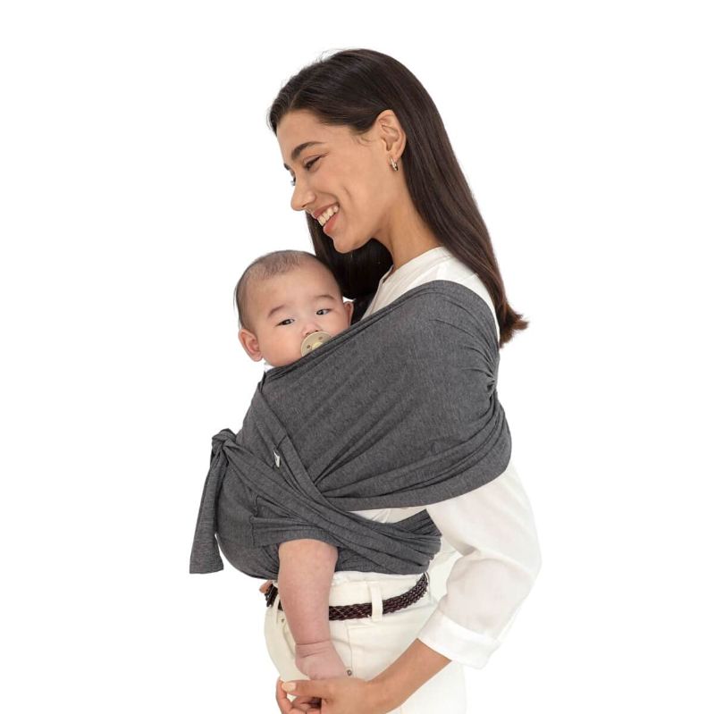 Photo 1 of Konny Baby Carrier  UltraLightweight HassleFree Baby Wrap Sling  Newborns Infants to 44 lbs Toddlers  Soft and Breathable Fabric  Sensible Sleep Solution Charcoal M