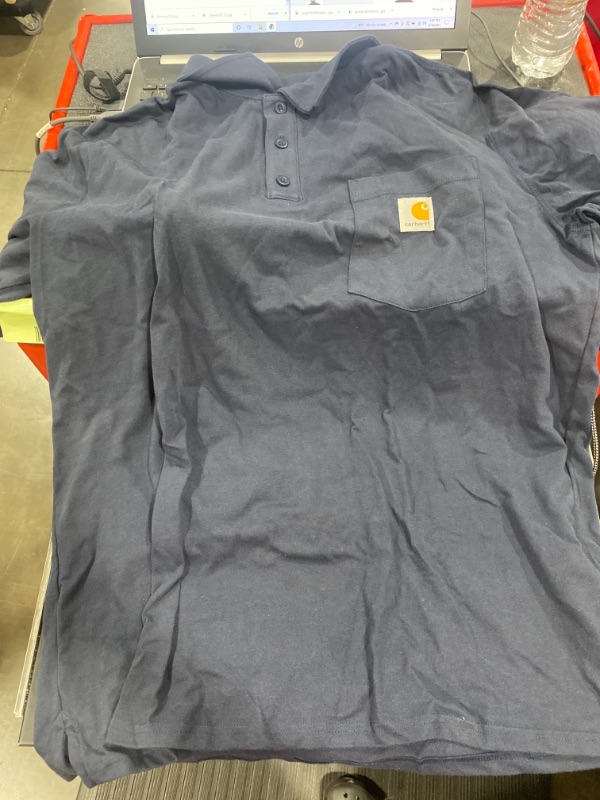 Photo 2 of Carhartt Mens Force Cotton Delmont Pocket Polo Regular and Big  Tall Sizes size L