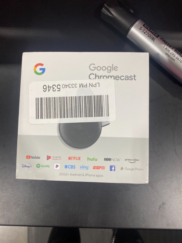 Photo 3 of Brand New Google Chromecast 3rd Gen Streaming Media Player  Charcoal SEALED