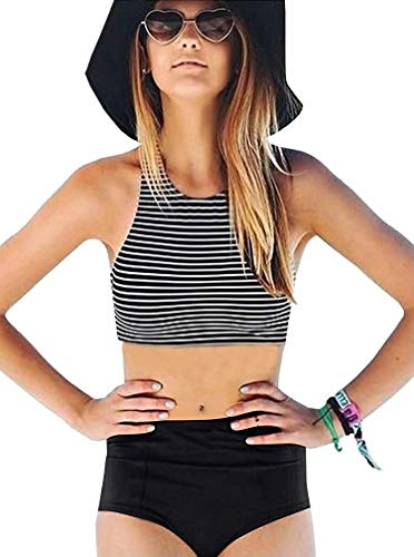 Photo 1 of GEEK LIGHTING Women Girls 2 Piece Swimsuits High Waisted Bathing Suits Bikini Set LARGE