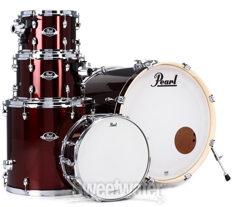 Photo 1 of Pearl Export EXX725/C 5-piece Drum Set - Burgundy (MISSING MULTIPLE PIECES) 