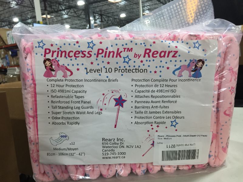 Photo 2 of Rearz - Princess Pink - Adult Diaper (12 Pack) (Medium, 32'' - 42'')