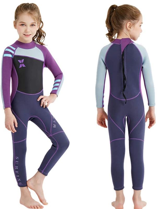 Photo 1 of DIVE & SAIL Kids Wetsuit,Thermal Full Wetsuit 2.5mm Neoprene One Piece Long Sleeve Wet Suits Full Swimsuit for Girls Boys and Toddler XXL