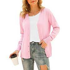 Photo 1 of VIISHOW Women's V Neck Button Down Knitwear Long Sleeve Soft Basic Knit Cardigan Sweater