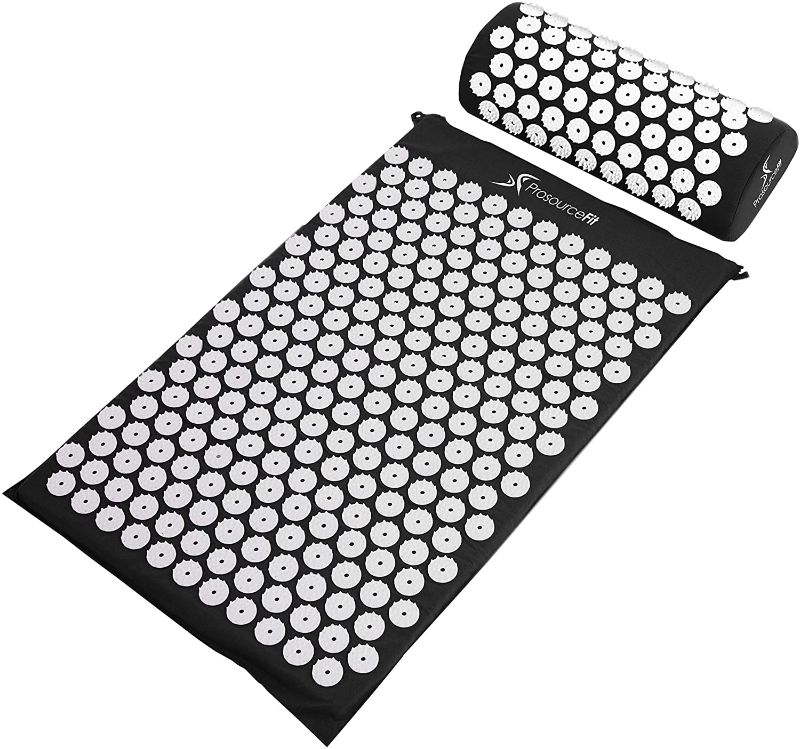 Photo 1 of ProsourceFit Acupressure Mat and Pillow Set for Back/Neck Pain Relief and Muscle Relaxation