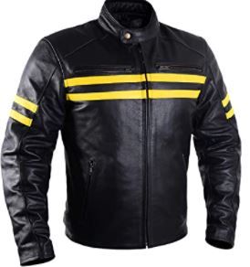 Photo 1 of Motorcycle Leather Jackets For Men Black Moto Riding Racing Cafe Racer Retro Biker Jacket CE Armored
