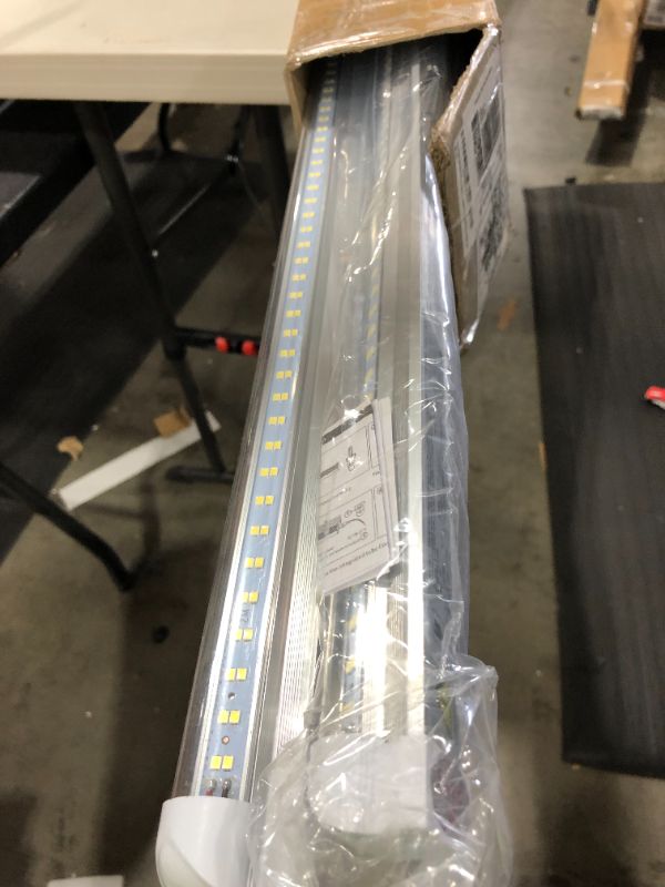 Photo 2 of 120W T8 V Shape Integrated Tube Light?8ft led Shop Light Fixture?4 Row 270 Degree Angle Design, AC85-277V 14400 Lumens 6500K Cold White , Double Side LED Cooler Door Light 10 Pack