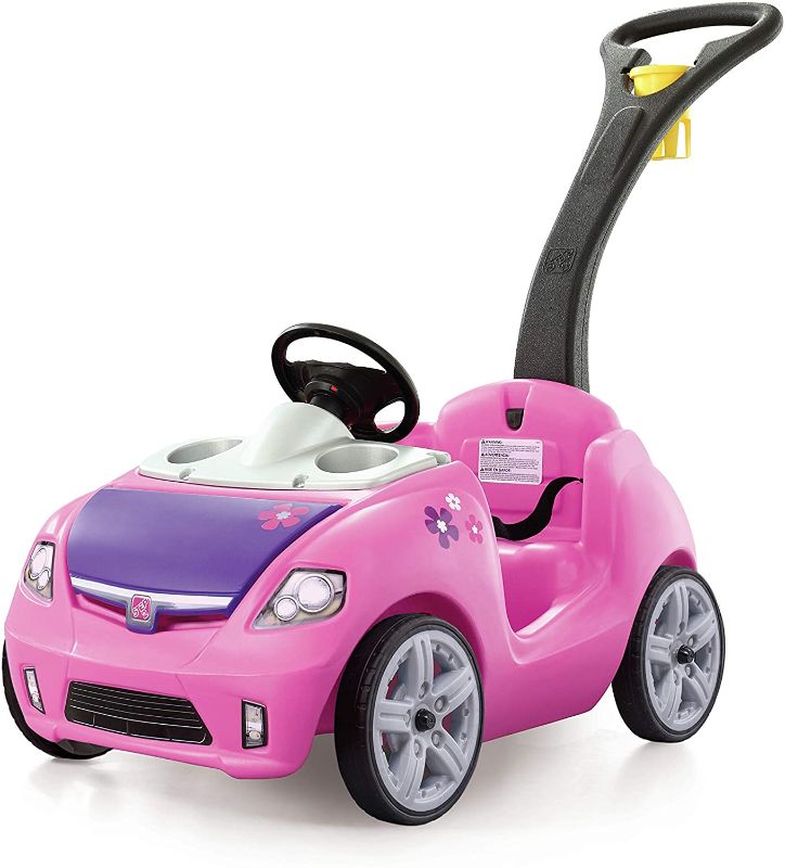 Photo 1 of Step2 Whisper Ride II Kids Push Ride-On Car Buggy w/ Pull Handle and Horn, Pink