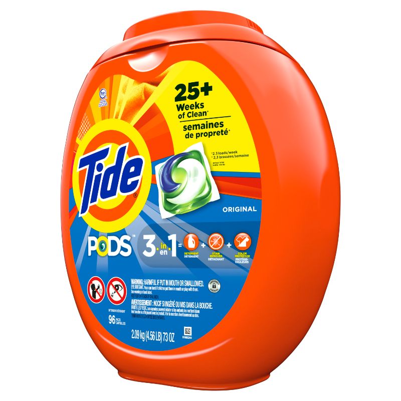 Photo 1 of Pure Organic Ingredients tide pods laundry detergent liquid pacs, clean breeze scent, he compatible, 96 count (packaging may vary)