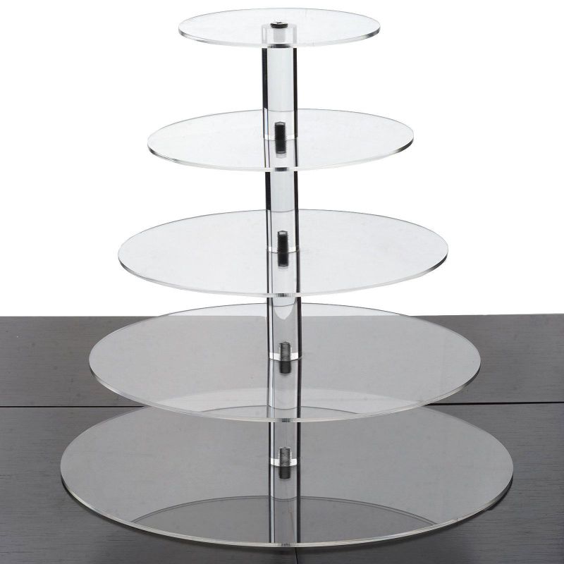 Photo 1 of 5 Tier | 17" Round Acrylic Cake Stand | Tiered Cupcake Stand | Dessert Stand
