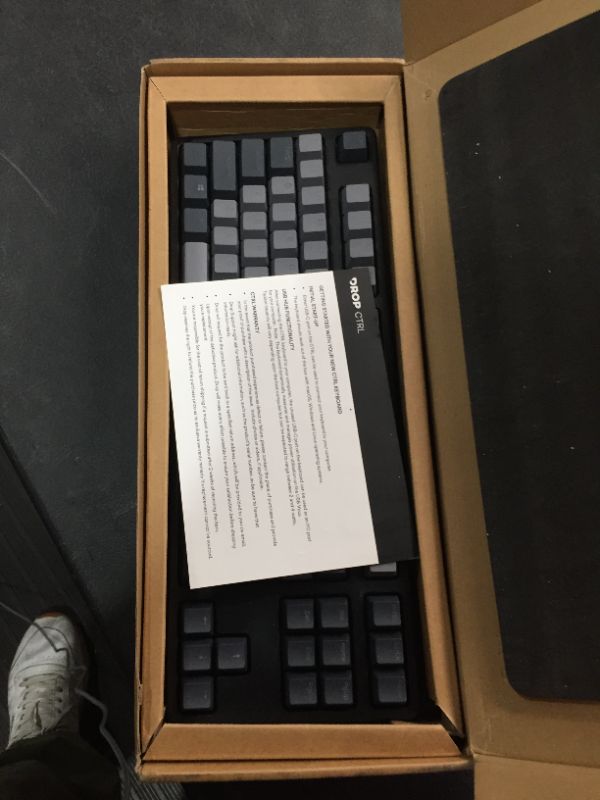 Photo 2 of Drop CTRL High-Profile Mechanical Keyboard — Tenkeyless TKL (87 Key) Gaming Keyboard, Hot-Swap Switches, Programmable, Backlit RGB LED, USB-C, Doubleshot PBT, Aluminum (Black, Cherry MX Brown)
