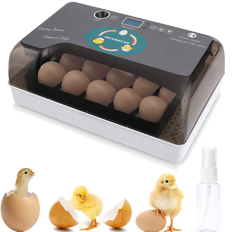 Photo 1 of Egg Incubator, 9-35 Eggs Fully Automatic Poultry Hatcher Machine, Led Candler Automatic Egg Turner Temperature Control, Chicken Incubators for Hatching Eggs, Chicken Quail Duck Goose Turkey
