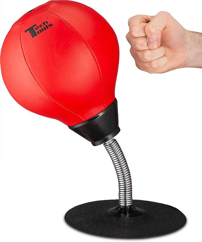 Photo 1 of Tech Tools Stress Buster Desktop Punching Bag - Suctions to Your Desk, Heavy Duty Stress Relief Ball
