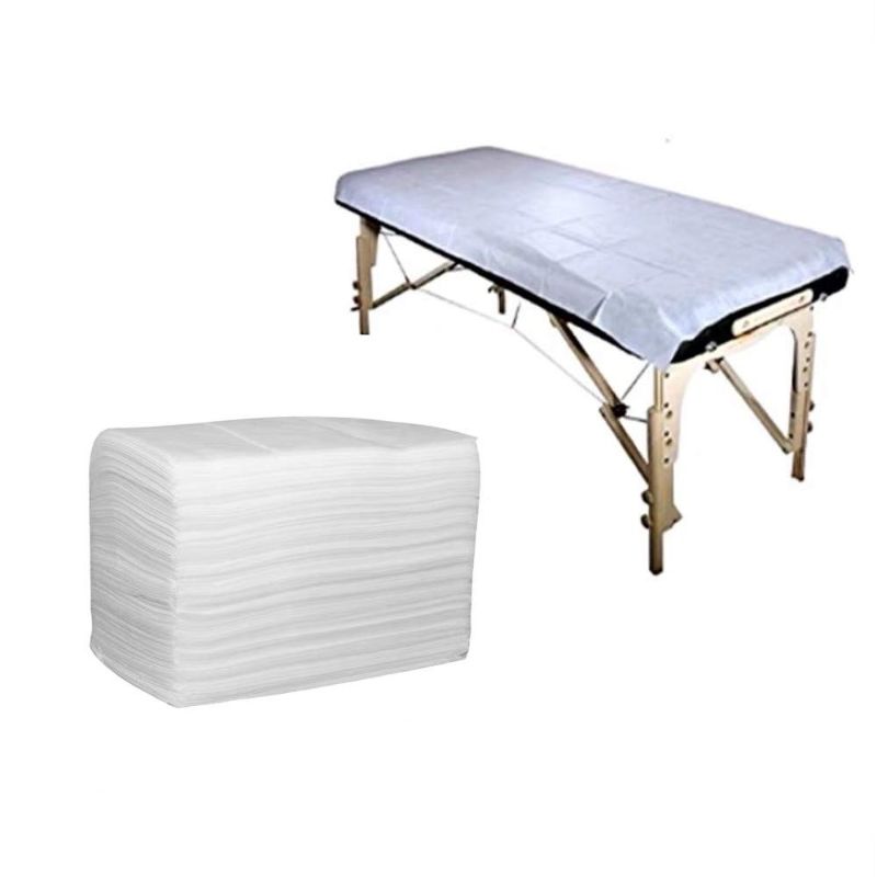 Photo 1 of Disposable Bed Sheets Massage Table Sheets, 60 Pcs Massage Sheets Cover Non-Woven Fabric for Spa, Beauty Salon, 74.8" x 31”White