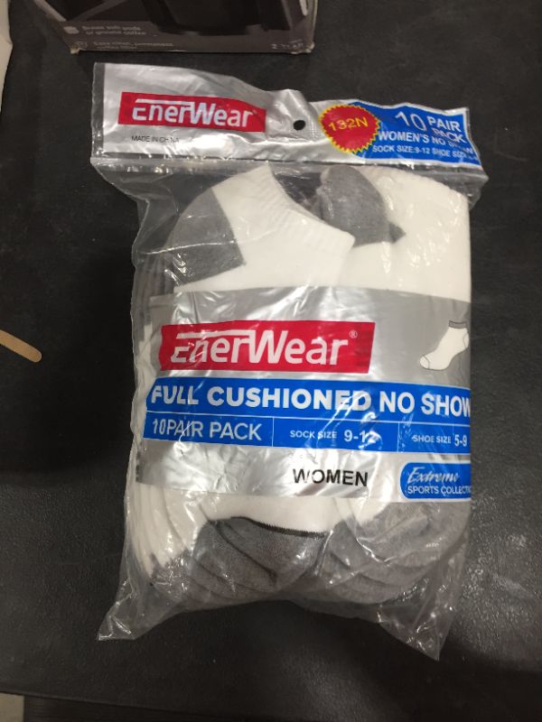 Photo 1 of EnerWear Women's Full Cushioned No Show Socks Size 9-12