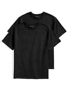 Photo 1 of Men's Big & Tall 2-Pack Short-Sleeve, Black Pocket, Size 4XL 