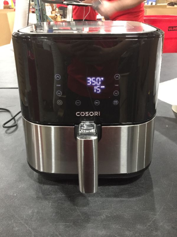 Photo 2 of COSORI Air Fryer (100 Recipes, Rack, 11 Functions) Large Oilless Oven Preheat/Alarm Reminder, 5.8QT, Digital-Stainless steel