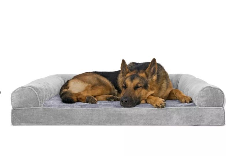 Photo 1 of FurHaven Faux Fur & Velvet Orthopedic Sofa Dog Bed Jumbo