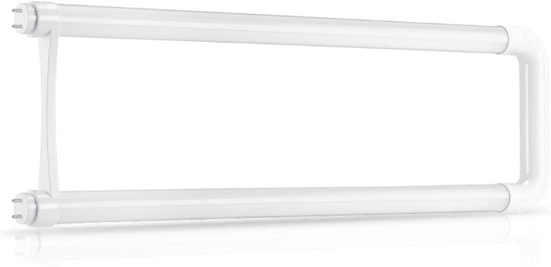 Photo 1 of LED U Shaped Light Bulb,2x2FT U Bend LED Tube Light,12W(32W Equiv),2000 LM,5000K Daylight,U Shaped LED Bulbs Fluorescent Replacement,Dual-end Powered,Ballast Bypass,Frosted Cover,Office Shop Light