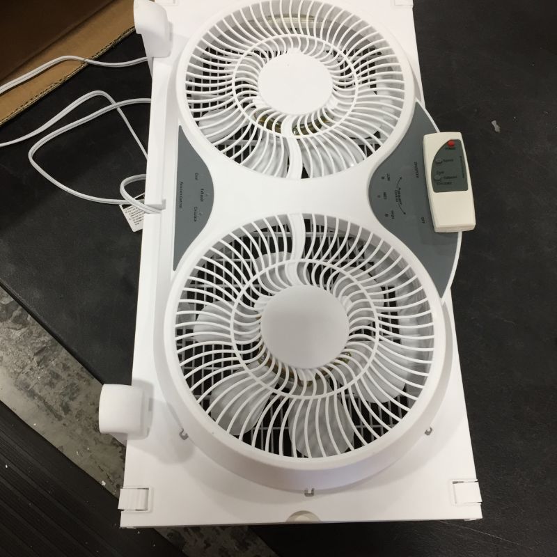 Photo 2 of BEYOND BREEZE Premium 9" Twin Window Fan 3-Speed Reversible Airflow Blades