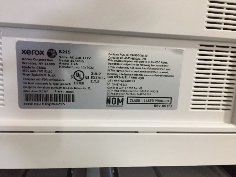 Photo 2 of Xerox B215DNI Monochrome Multifunction Printer