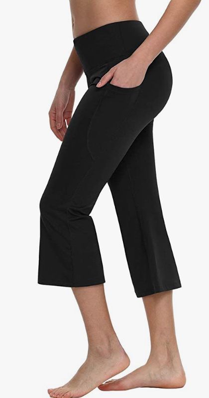 Photo 1 of BALEAF Yoga Workout Capris for Women Lounge Flare Pants Casual Work Bootcut with Side Pockets size 2X