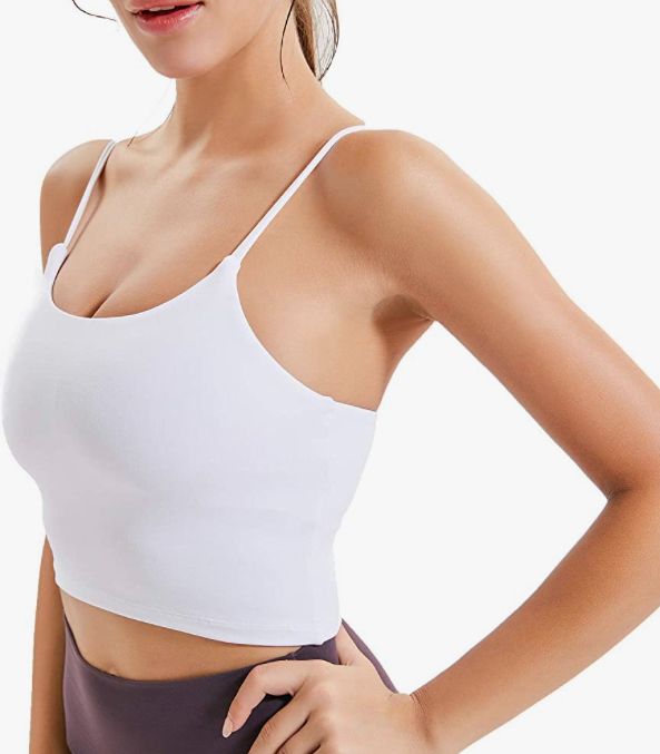 Photo 1 of Lemedy Women Padded Sports Bra Fitness Workout Running Shirts Yoga Tank Top size L