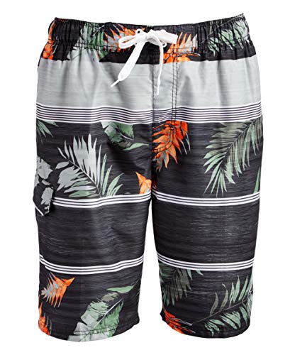 Photo 1 of Kanu Surf Men's Barracuda Swim Trunks, Condor Black/Or, Medium