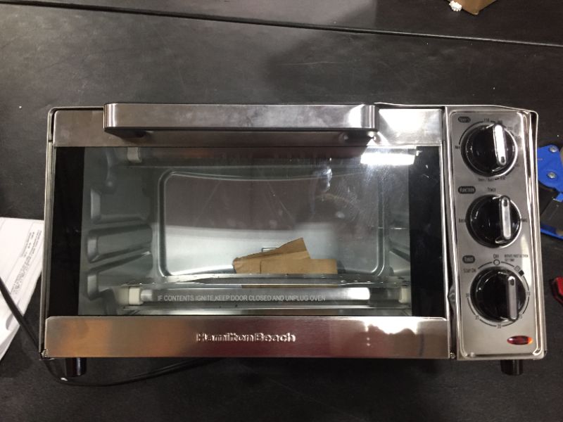 Photo 5 of Hamilton Beach 4 Slice Toaster Oven - Stainless Steel 31401
