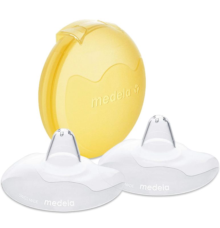 Photo 1 of 2 Packs I Medela Contact Nipple Shield for Breastfeeding 20mm Small Nippleshield For Latch Difficulties or Flat or Inverted Nipples 2 Count with Carrying Case Made Without BPA