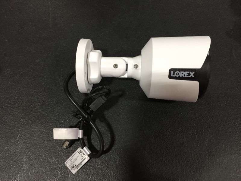 Photo 2 of Lorex C581DA IndoorOutdoor 2K 5MP Super Analog HD Active Deterrence Bullet Camera 28mm 135ft IR Night Vision CNV Works with D841D841B Series Only Camera White Renewed