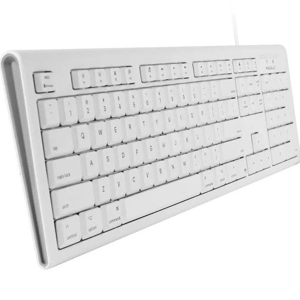 Photo 1 of Macally QKEY White 104 Key Full Size USB Keyboard for Mac