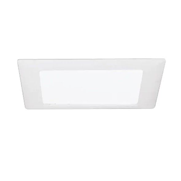 Photo 1 of 9 in White Recessed Ceiling Light Square Trim with Glass Albalite Lens