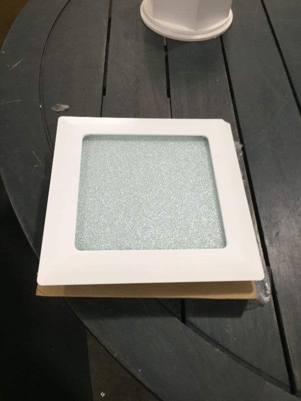 Photo 1 of 9 in White Recessed Ceiling Light Square Trim with Glass Albalite Lens