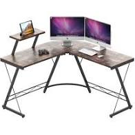 Photo 1 of Amyove Modern L Shaped Computer Desk Compact Design Home Office Desk Corner Computer Desk Larger Gaming Desk 51x51x29 L2 Vintage