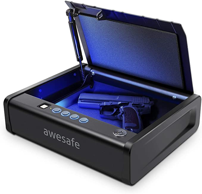 Photo 1 of awesafe Gun Safe with Fingerprint Identification and Biometric Lock MISSING KEY OUT OF BOX
