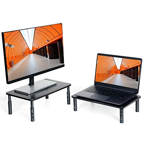 Photo 1 of 2 Pack Monitor Stand Riser 3 Height Adjustable Monitor Stand for Laptop