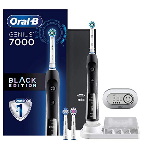 Photo 1 of Electric Toothbrush, Oral-B Pro 7000 SmartSeries Black Electronic Power Rechargeable Toothbrush with Bluetooth Connectivity Powered by Braun