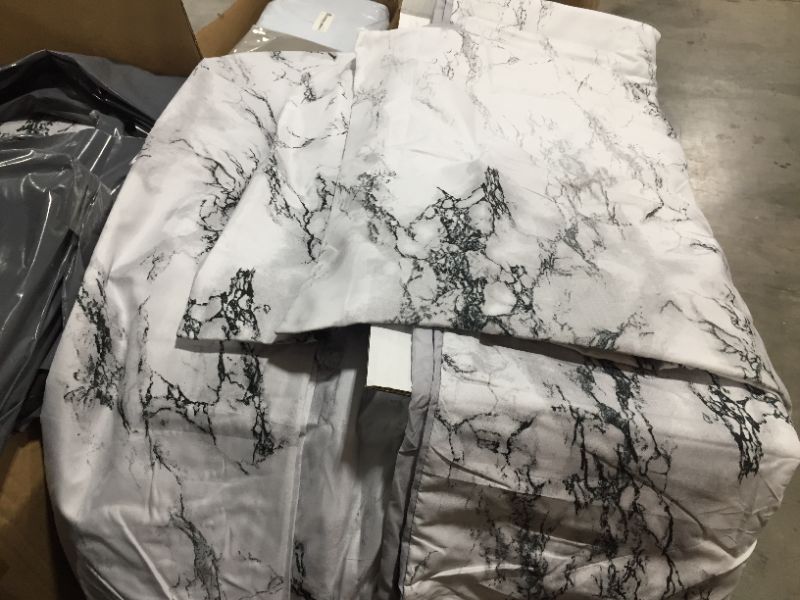 Photo 1 of 2pk Gray/ White Marble Bed Sheets and Pillow Cases King