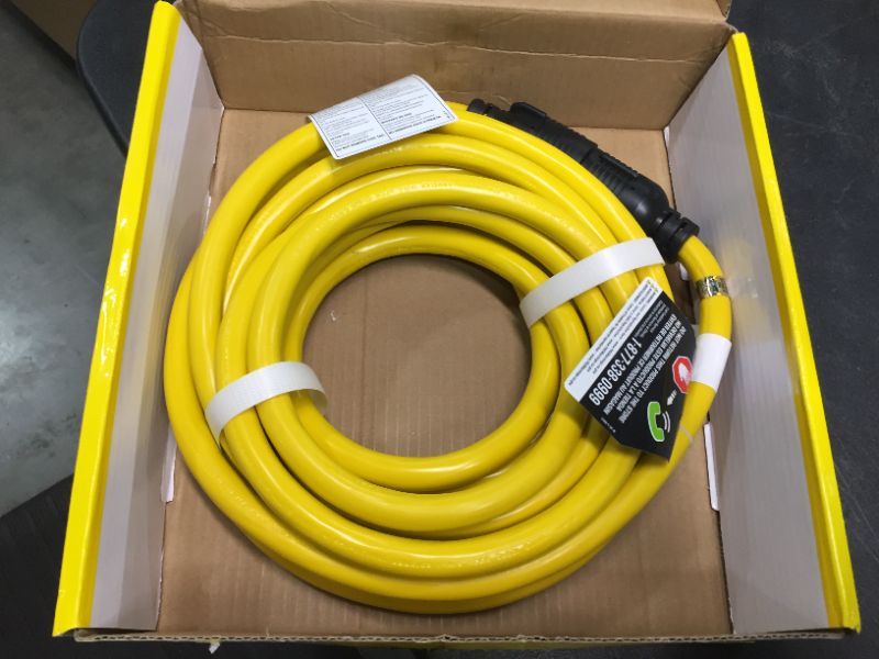Photo 1 of Champion Power Equipment 25 ft. NEMA L14-30P to L14-30R Generator Cord in Yellow