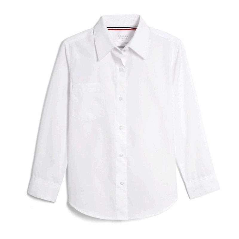 Photo 1 of Big Boys' Long Sleeve Poplin Dress Shirt, White, 14, White, Size 14 3yE9