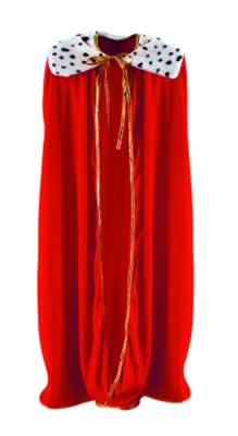 Photo 1 of Beistle Adult Size Red King/Queen Robe Mardi Gras Cape Costume Accessories