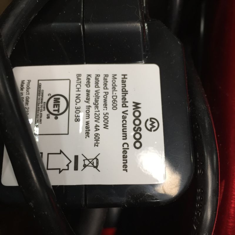 Photo 2 of MOOSOO Lightweight Corded Stick Vacuum 2 in 1 Handheld Vacuum, D600