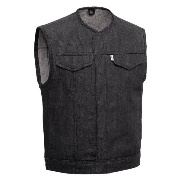 Photo 1 of First Manufacturing® FIM651DM-XXL-BLK - Murdock Men's Denim Vest (2X-Large, Black)
