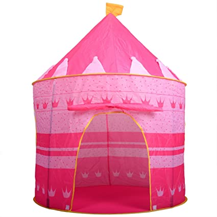 Photo 1 of Folding Play Tent Portable Pink Tent Kids Girl Princess Castle Fairy Cubby House Children's Play Tents - House Deals
