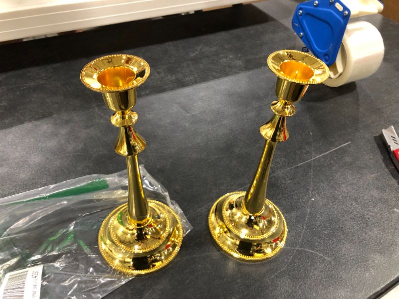 Photo 2 of 2 PACK OF GOLDEN CANDLESTICKS